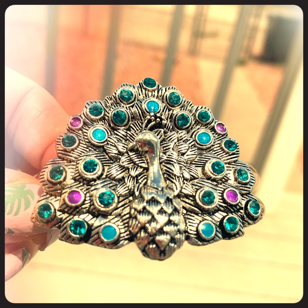 Peacock bangle bracelet